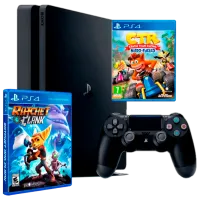 Sony Playstation 4 Slim + Ratchet & Clank + Crash Team Racing Nitro-Fueled / Black