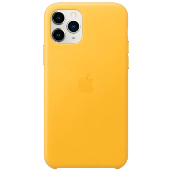 Husă pentru smartphone Apple iPhone 11 Pro Apple/ Back/ Piele/ Lemon Yellow photo 1 Husă pentru smartphone Apple iPhone 11 Pro Apple/ Back/ Piele/ Lemon Yellow photo 1
