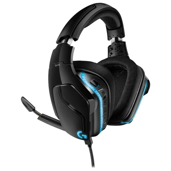 Căști Logitech G635 7.1 Lightsync Black Cu fir/ Gaming photo 1