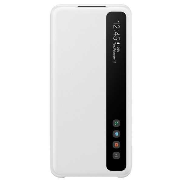 Husă pentru smartphone Samsung Galaxy S20 Samsung/ Flip Cover View/ PU/ White photo 1
