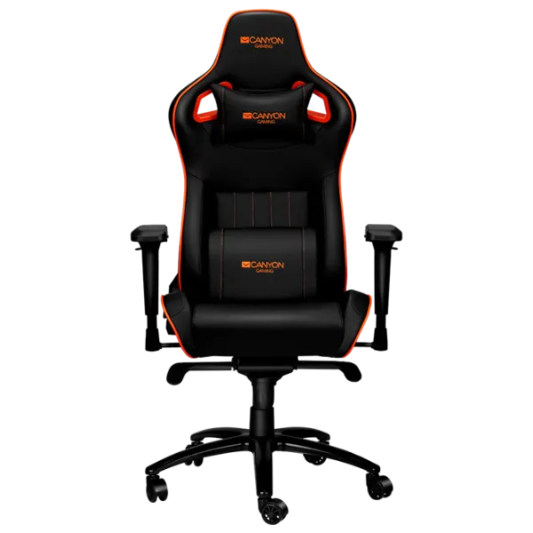 Scaun Gaming Canyon Corax Orange Black photo 1