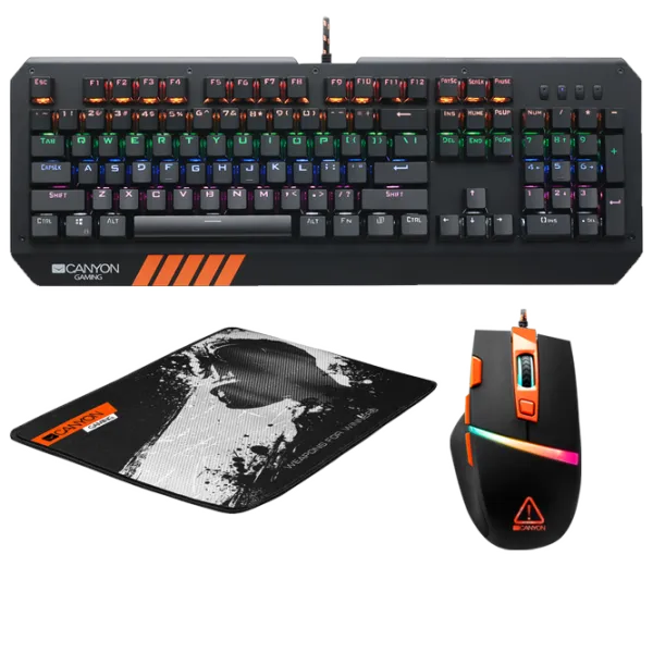 Tastatură Canyon Nightflyer Cu fir/ Black photo 1 Tastatură Canyon Nightflyer Cu fir/ Black photo 1