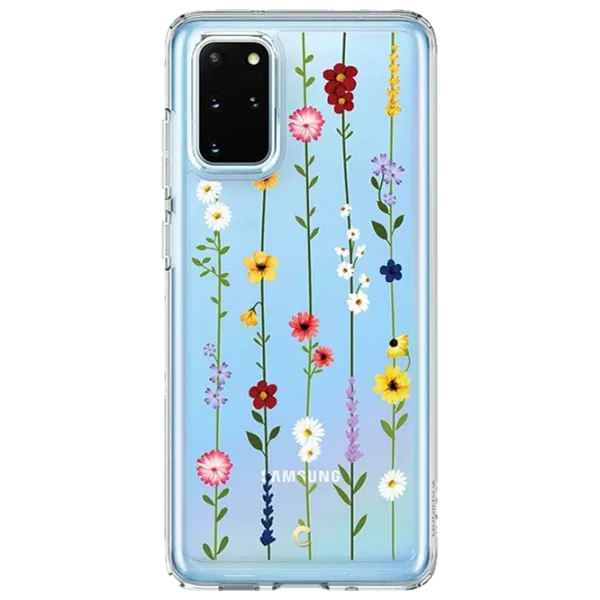 Husă pentru smartphone Samsung Galaxy S20 Spigen/ Back/ TPU/ Flowers Transparent photo 1