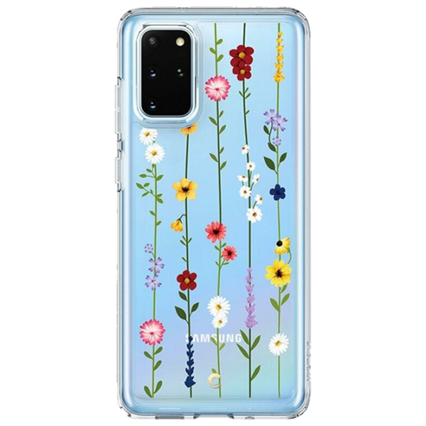 Husă pentru smartphone Samsung Galaxy S20 Spigen/ Back/ TPU/ Flowers Transparent photo 1