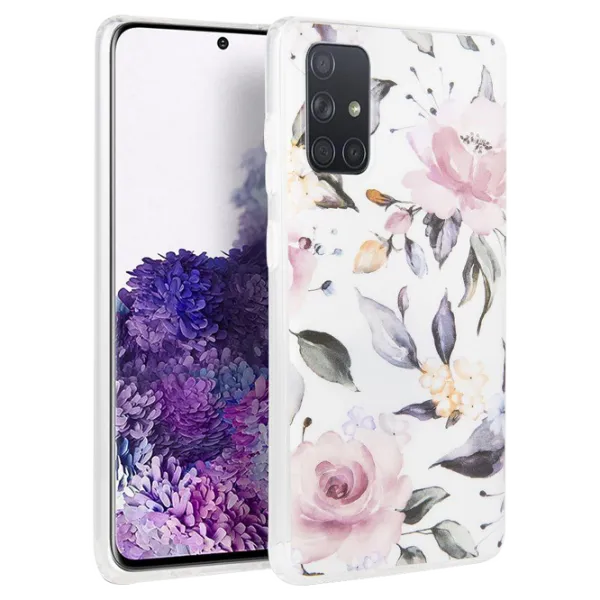 Husa Samsung Galaxy A51 Tech-Protect Back/ TPU/ Floral White photo 1