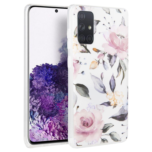 Husa Samsung Galaxy A51 Tech-Protect Back/ TPU/ Floral White photo 1