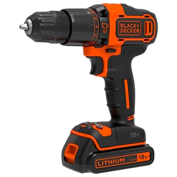Дрель-шуруповерт Black&Decker BDCHD18KB 1400 об/ мин photo 1