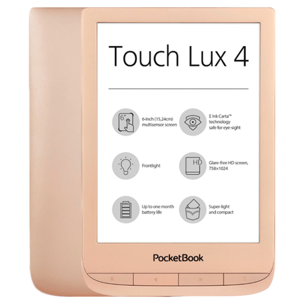 eReaders Pocketbook 627 Touch Lux 4 6"/ E-Ink Carta/ 8 ГБ/ Золотой photo 1 eReaders Pocketbook 627 Touch Lux 4 6"/ E-Ink Carta/ 8 ГБ/ Золотой photo 1