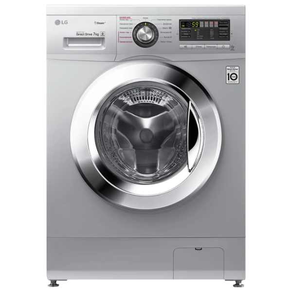 Стиральная машина LG F12M7HDS4 Direct Drive/Steam/6 Motion DD/7 кг/Серебряный photo 1 Стиральная машина LG F12M7HDS4 Direct Drive/Steam/6 Motion DD/7 кг/Серебряный photo 1