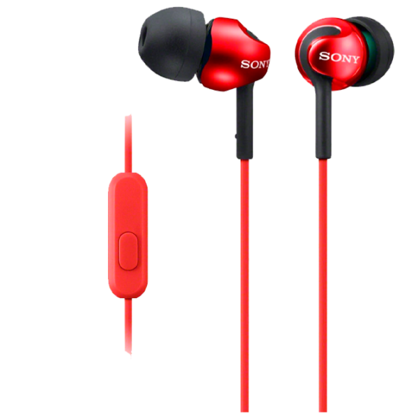 Căști Sony MDR-EX110AP Black Red Cu fir/ Personal photo 1