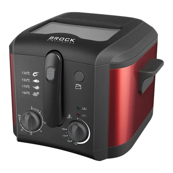 Multifierbător Brock DF2501RD 2.5 l/ 1600 W/ Black Red photo 1