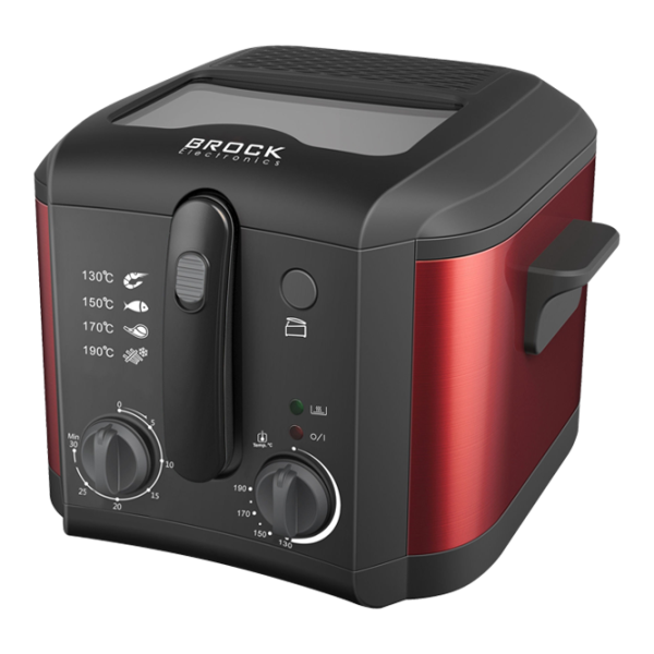 Multifierbător Brock DF2501RD 2.5 l/ 1600 W/ Black Red photo 1