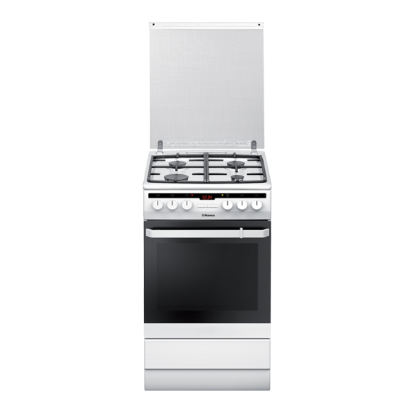 Плита Hansa FCMW58220 Газовая/ Белый/ Черный photo 1