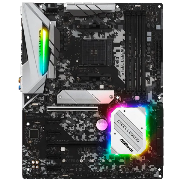Placă de bază ASRock B450 STEEL LEGEND Gaming/ ATX/ AMD B450 photo 1 Placă de bază ASRock B450 STEEL LEGEND Gaming/ ATX/ AMD B450 photo 1