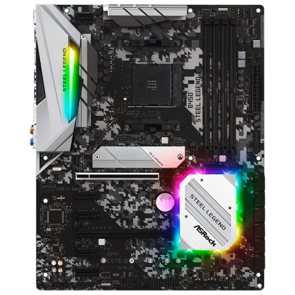 Placă de bază ASRock B450 STEEL LEGEND Gaming/ ATX/ AMD B450 photo 1 Placă de bază ASRock B450 STEEL LEGEND Gaming/ ATX/ AMD B450 photo 1