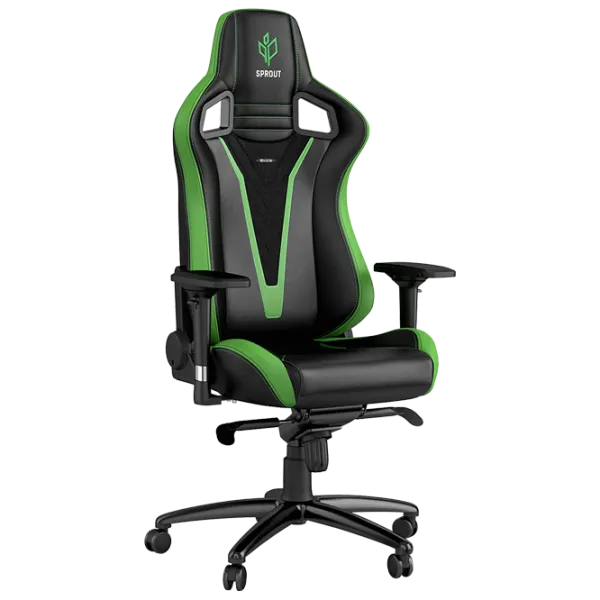 Scaun Gaming NOBLECHAIRS EPIC Sprout Edition Green Black photo 1