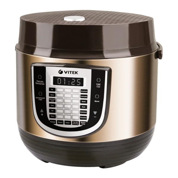 Multifierbător Vitek VT-4280BN 5 l/ 860 W/ Inox Brown photo 1