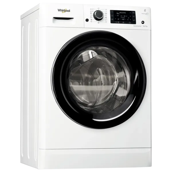 Mașină de spălat cu uscător Whirlpool FWDD1071681B 10 kg / 1600 rpm / White photo 1