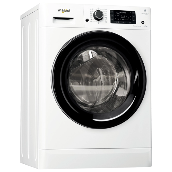 Mașină de spălat cu uscător Whirlpool FWDD1071681B 10 kg / 1600 rpm / White photo 1