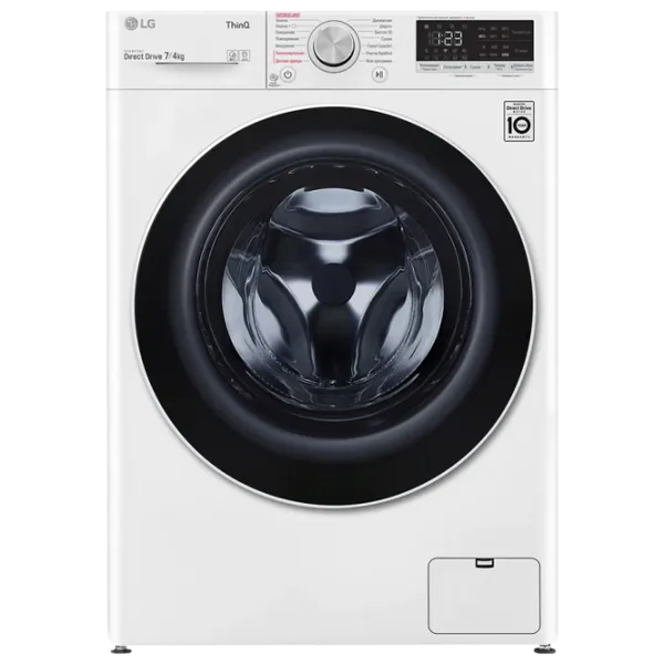 Стиральная машина с сушкой LG F2V5HG0W Direct Drive/AI DD/Steam/LG ThinQ/7 кг/Белый photo 1 Стиральная машина с сушкой LG F2V5HG0W Direct Drive/AI DD/Steam/LG ThinQ/7 кг/Белый photo 1