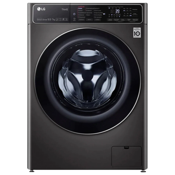 Mașină de spălat cu uscător LG F4T9RC9P Direct Drive/AI DD/Steam/TurboWash360/10.5 kg/Platinum photo 1