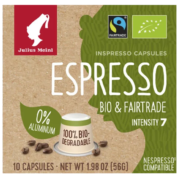 Cafea Julius Meinl Espresso BIO & FAIRTRADE Capsule/ Nespresso/ 10 capsule photo 1