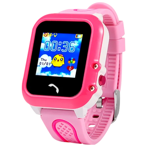 Детские часы с GPS Bubble GW400E 1.22"/ Розовый photo 1 Детские часы с GPS Bubble GW400E 1.22"/ Розовый photo 1