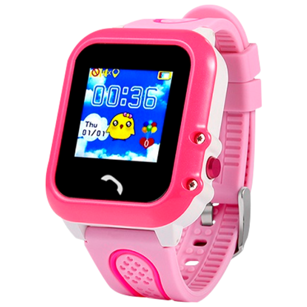 Детские часы с GPS Bubble GW400E 1.22"/ Розовый photo 1 Детские часы с GPS Bubble GW400E 1.22"/ Розовый photo 1