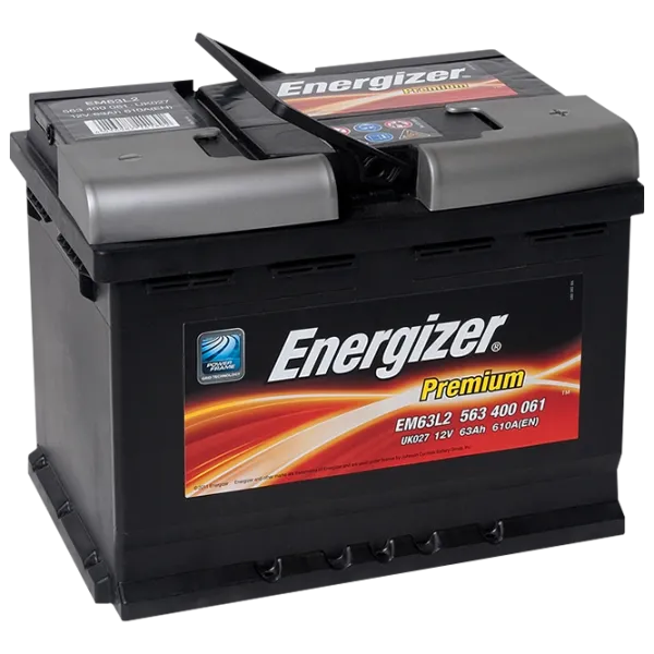 Авто аккумулятор Energizer Premium EM63-L2 610A/ 63 Ач photo 1