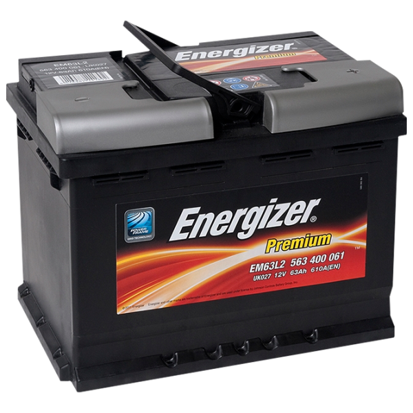 Авто аккумулятор Energizer Premium EM63-L2 610A/ 63 Ач photo 1