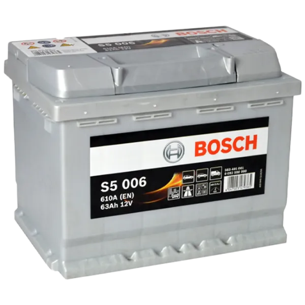 Acumulator auto Bosch Silver Plus S5 006 610A/ 63 Ah photo 1 Acumulator auto Bosch Silver Plus S5 006 610A/ 63 Ah photo 1