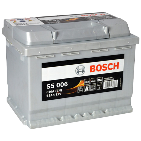 Acumulator auto Bosch Silver Plus S5 006 610A/ 63 Ah photo 1 Acumulator auto Bosch Silver Plus S5 006 610A/ 63 Ah photo 1