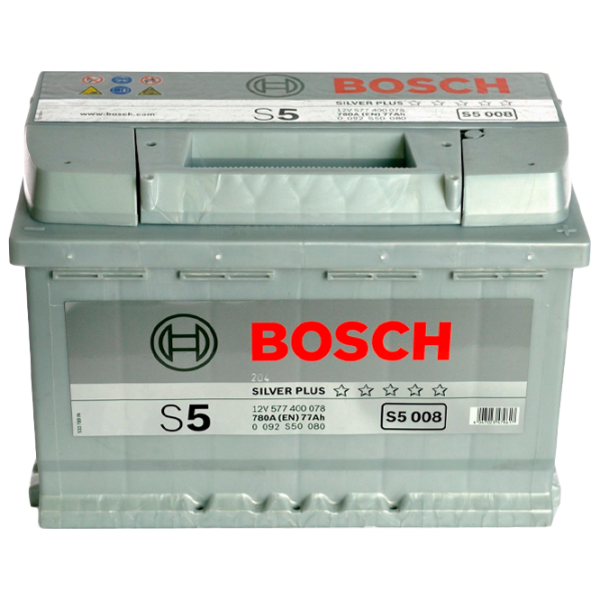 Acumulator auto Bosch Silver Plus S5 008 780A/ 77 Ah photo 1 Acumulator auto Bosch Silver Plus S5 008 780A/ 77 Ah photo 1