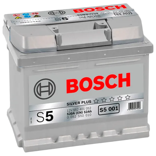 Acumulator auto Bosch Silver Plus S5 001 520 A/ 52 Ah photo 1 Acumulator auto Bosch Silver Plus S5 001 520 A/ 52 Ah photo 1