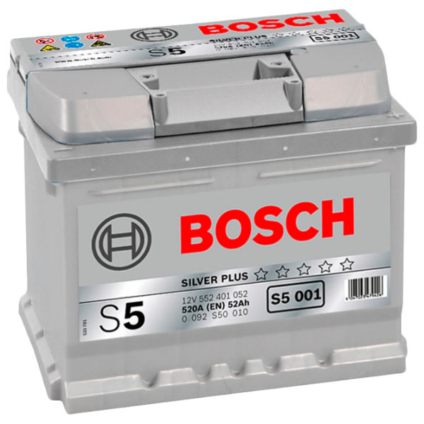 Acumulator auto Bosch Silver Plus S5 001 520 A/ 52 Ah photo 1 Acumulator auto Bosch Silver Plus S5 001 520 A/ 52 Ah photo 1