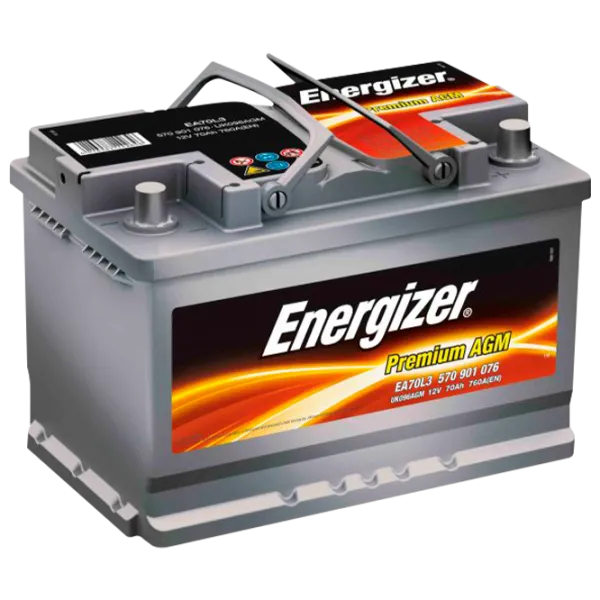 Авто аккумулятор Energizer Premium AGM EA70-L3 760A/ 70 Ач photo 1