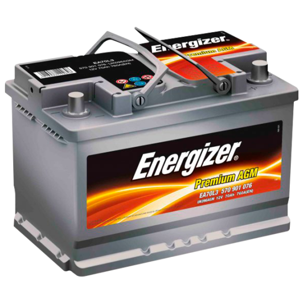 Авто аккумулятор Energizer Premium AGM EA70-L3 760A/ 70 Ач photo 1