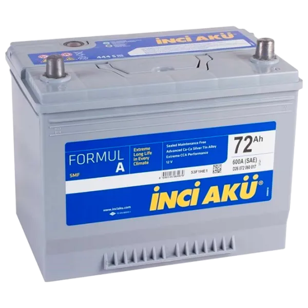 Acumulator auto Inci Aku FormulA Asia (D26 072 060 017) 600A photo 1 Acumulator auto Inci Aku FormulA Asia (D26 072 060 017) 600A photo 1