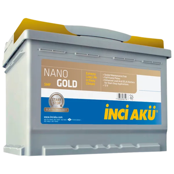 Авто аккумулятор Inci Aku Nanogold EFB 560A photo 1 Авто аккумулятор Inci Aku Nanogold EFB 560A photo 1