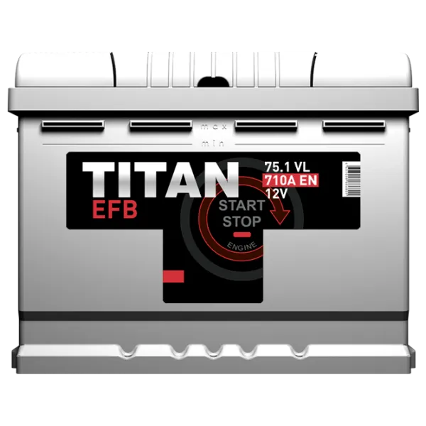 Авто аккумулятор Titan EFB 6СТ-75.1 VL 760A photo 1