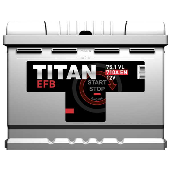 Авто аккумулятор Titan EFB 6СТ-75.1 VL 760A photo 1