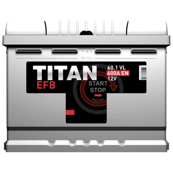 Авто аккумулятор Titan EFB 6СТ-60.1 VL 600A photo 1