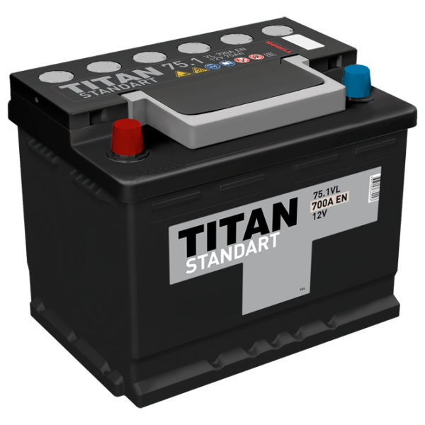 Авто аккумулятор Titan Standart 6CT-75.1 VL 700 AA photo 1