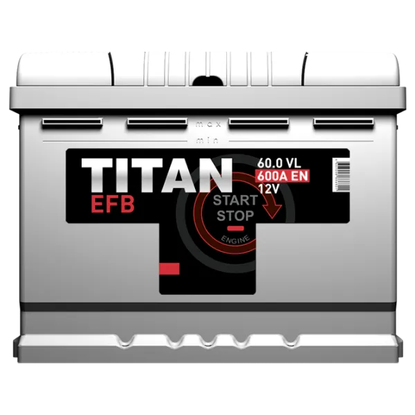 Авто аккумулятор Titan EFB 6СТ-60.0 VL 600A photo 1