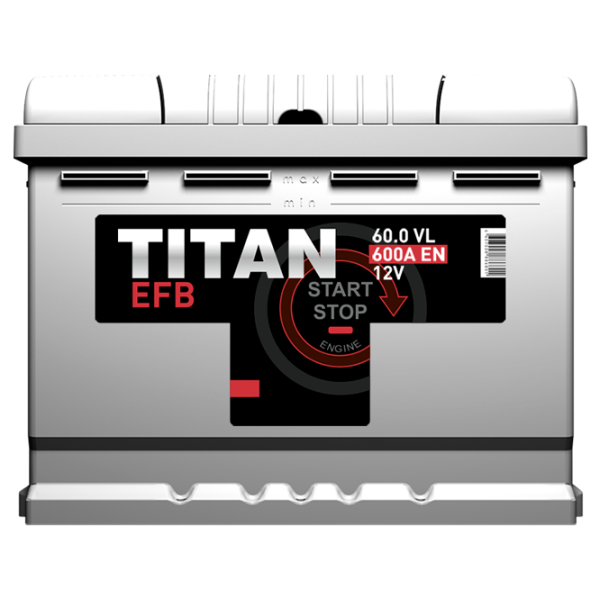 Авто аккумулятор Titan EFB 6СТ-60.0 VL 600A photo 1