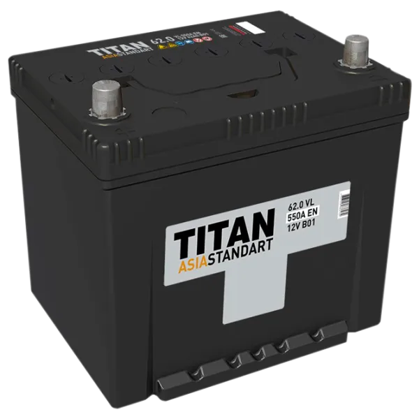 Авто аккумулятор Titan Asia Standart 6CT-62.0 VL B01 550A photo 1 Авто аккумулятор Titan Asia Standart 6CT-62.0 VL B01 550A photo 1