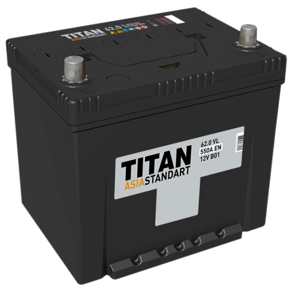 Авто аккумулятор Titan Asia Standart 6CT-62.0 VL B01 550A photo 1 Авто аккумулятор Titan Asia Standart 6CT-62.0 VL B01 550A photo 1