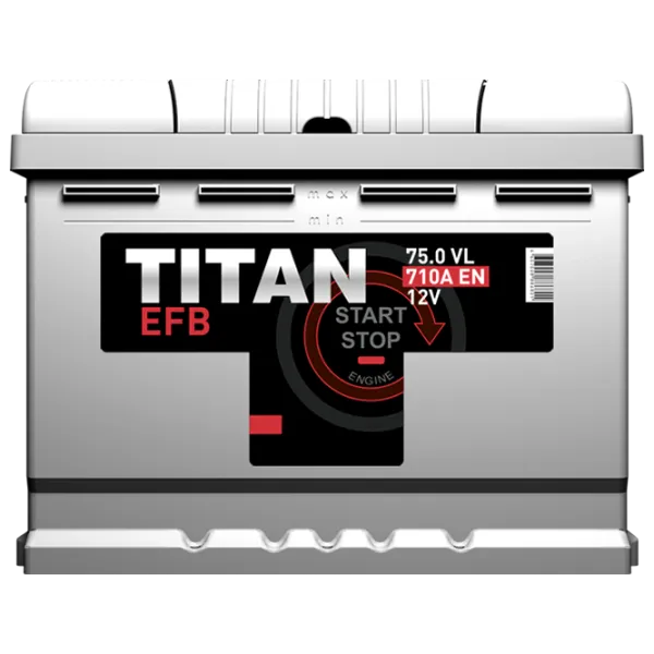 Авто аккумулятор Titan EFB 6СТ-75.0 VL 760A photo 1