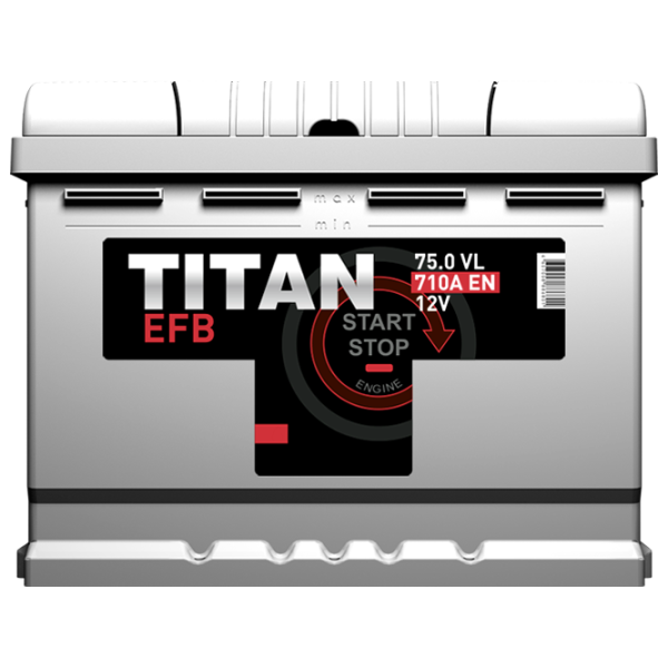 Авто аккумулятор Titan EFB 6СТ-75.0 VL 760A photo 1