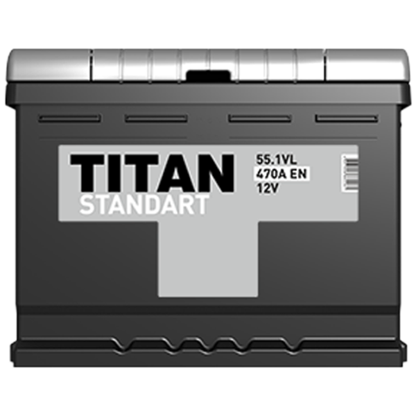 Авто аккумулятор Titan Standart 6CT-55.1 VL 470A photo 1 Авто аккумулятор Titan Standart 6CT-55.1 VL 470A photo 1